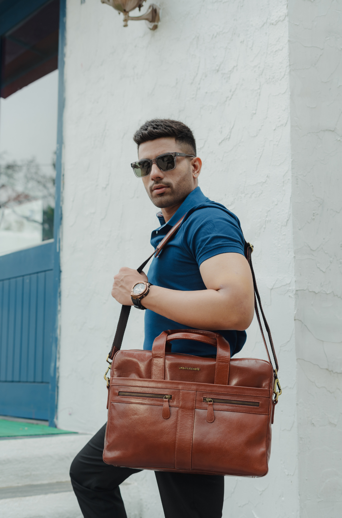 Elite Executive Tan Laptop Bag