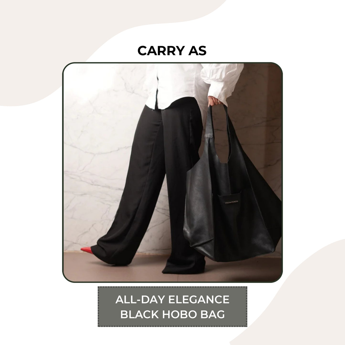 All-Day Elegance Black Hobo bag