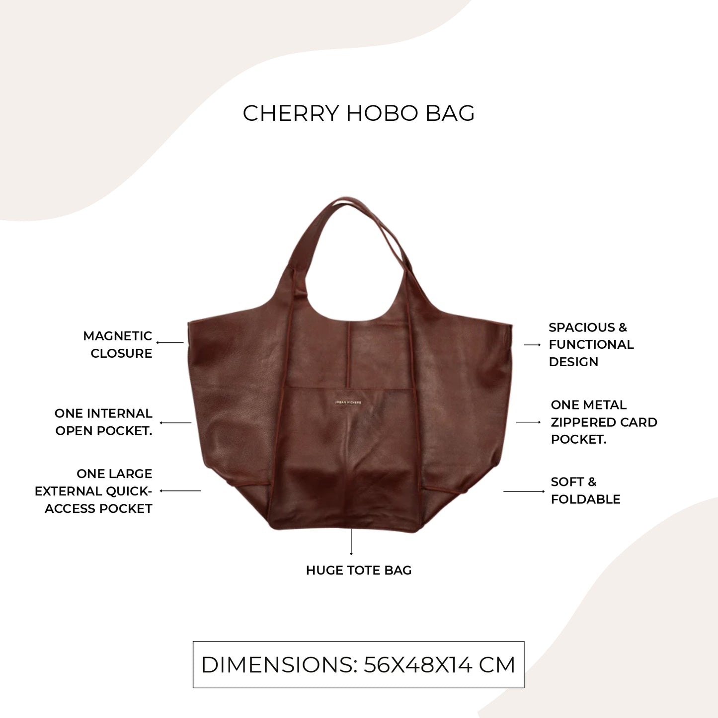 All-Day Elegance Cherry Hobo bag