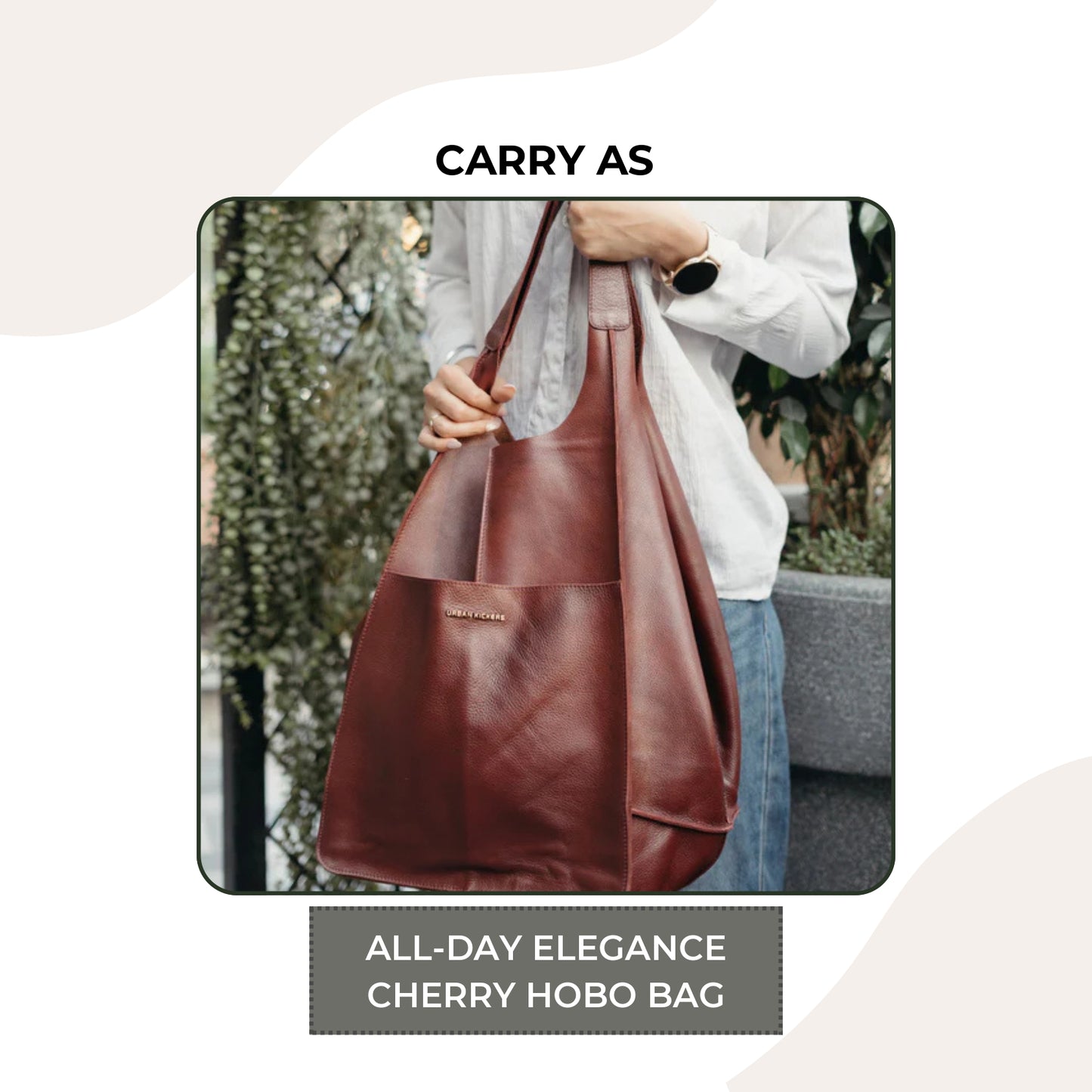 All-Day Elegance Cherry Hobo bag