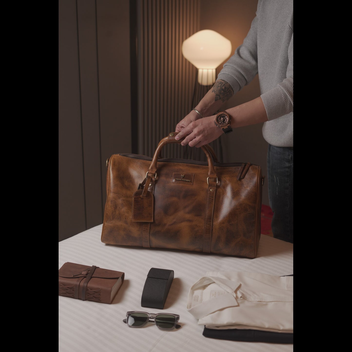 Azure Weekender Tan Duffle