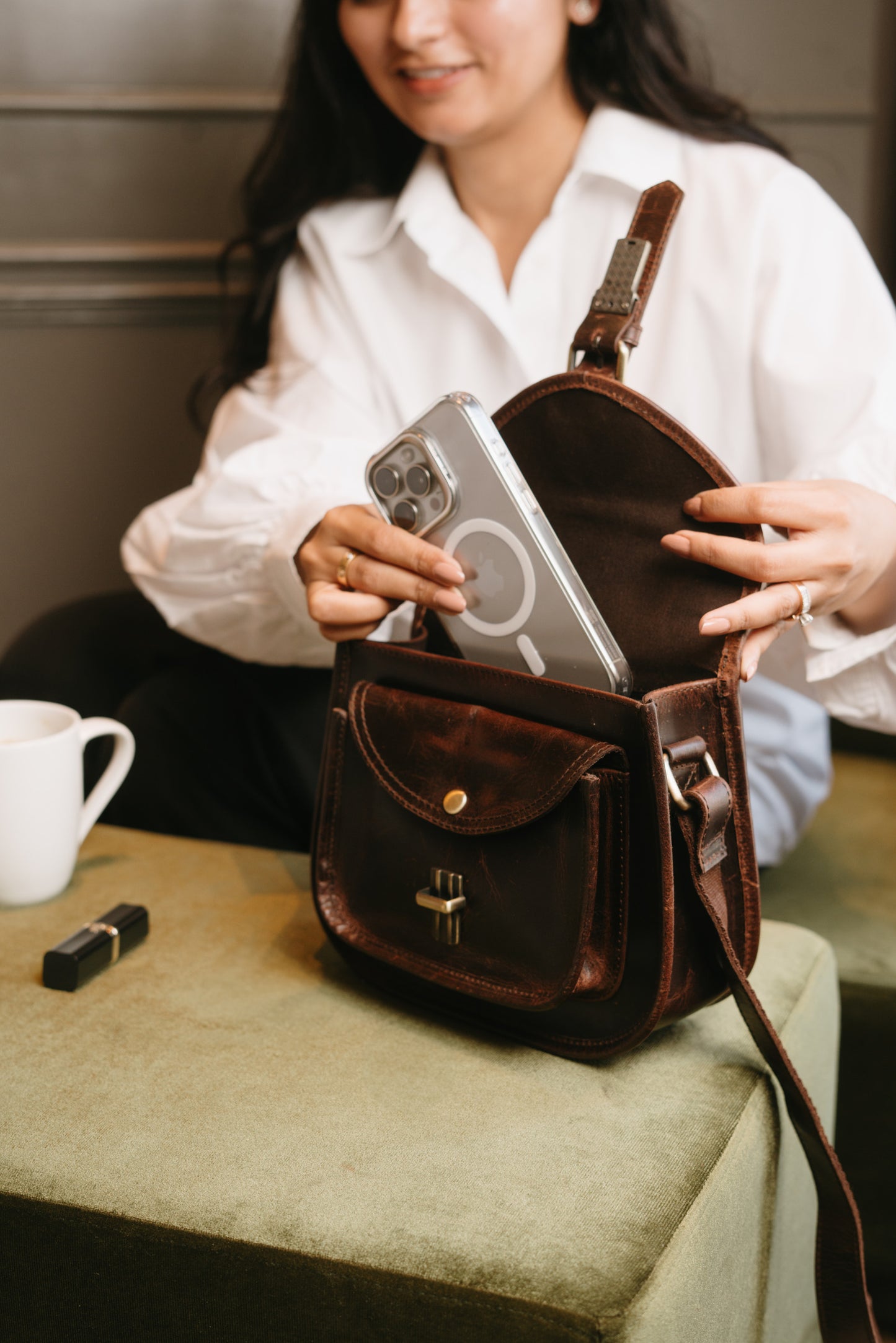Urban Chic Brown Satchel Bag