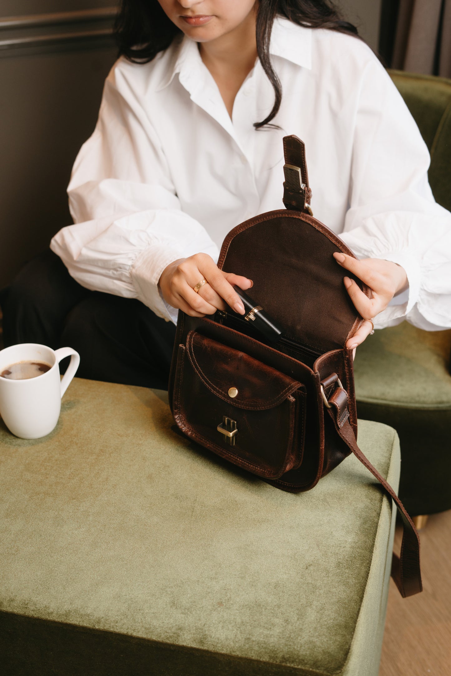 Urban Chic Brown Satchel Bag