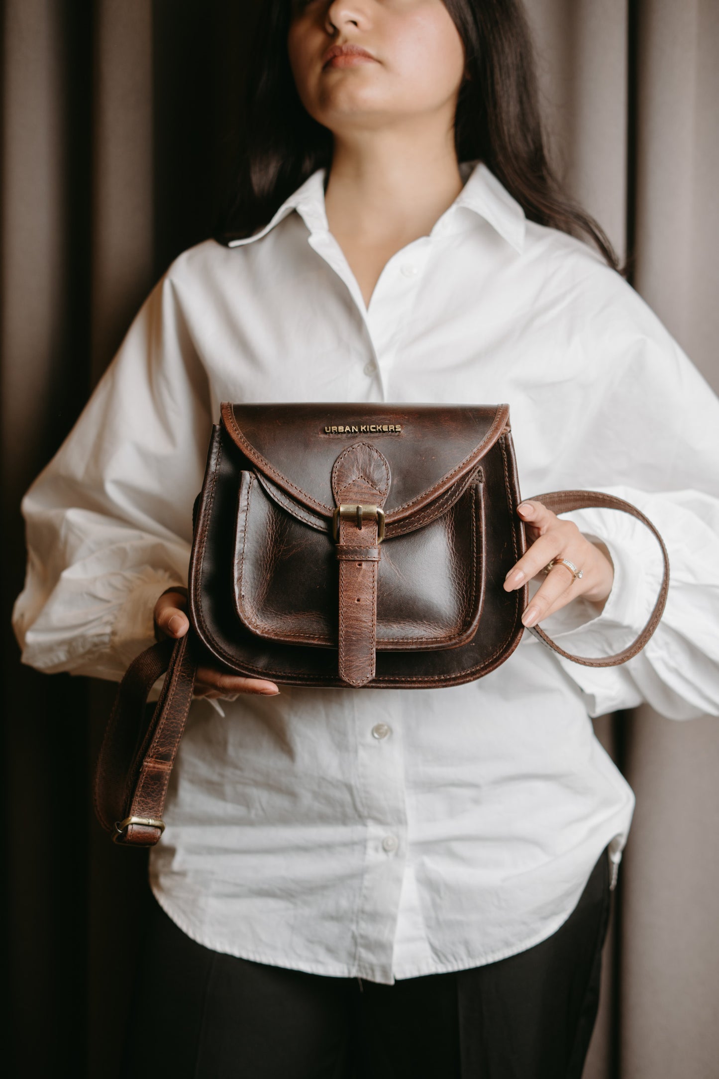Urban Chic Brown Satchel Bag