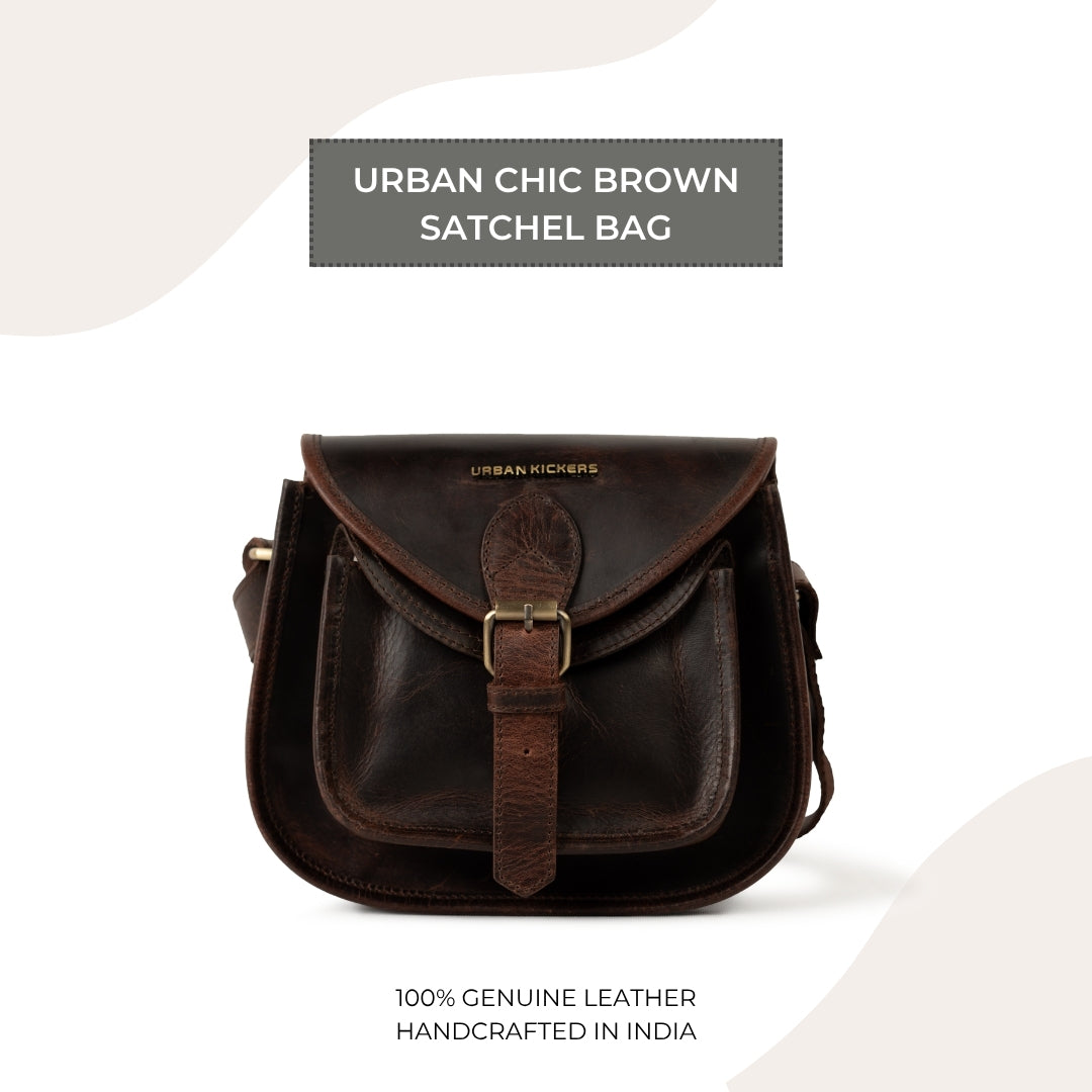 Urban Chic Brown Satchel Bag