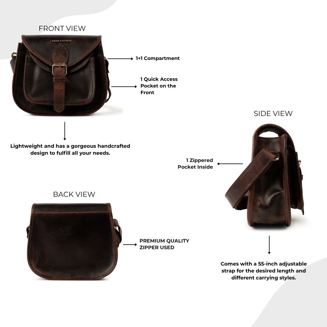 Urban Chic Brown Satchel Bag