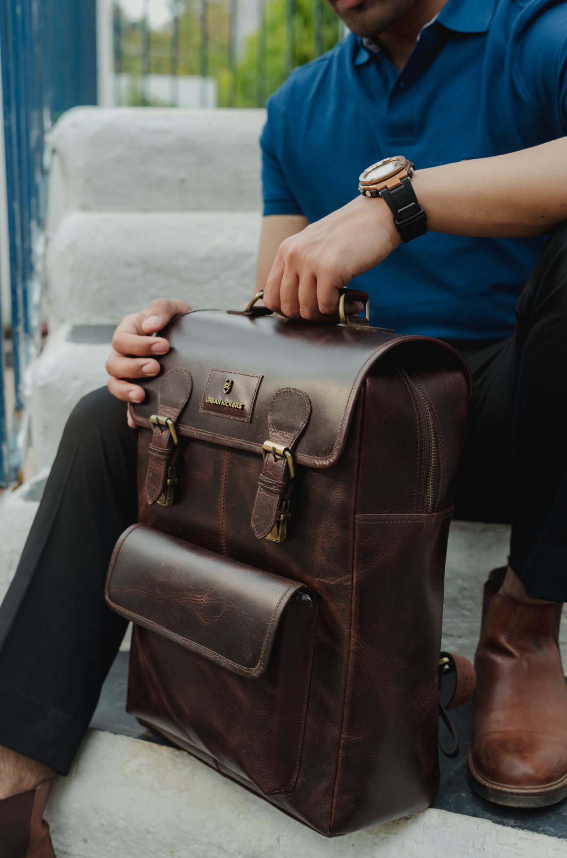 Bolt Brown Backpack