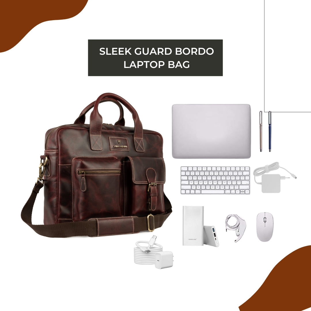 Sleek Guard Bordo Laptop Bag