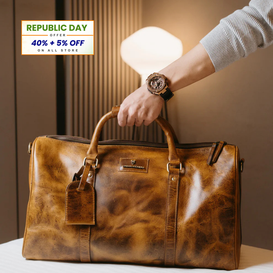 Azure Weekender Tan Duffle