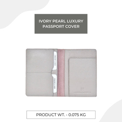 Ivory Pearl Luxury Passport Cover