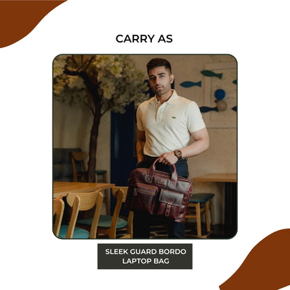 Sleek Guard Bordo Laptop Bag
