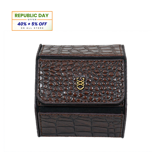 CognacCroco Luxury Watch Case