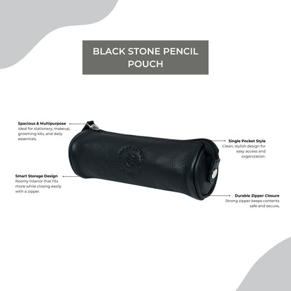 Black Stone  Pencil Pouch