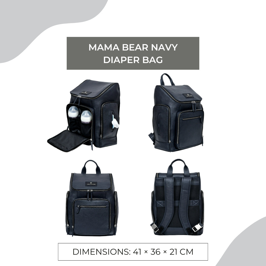 Mama Bear Navy Diaper Bag