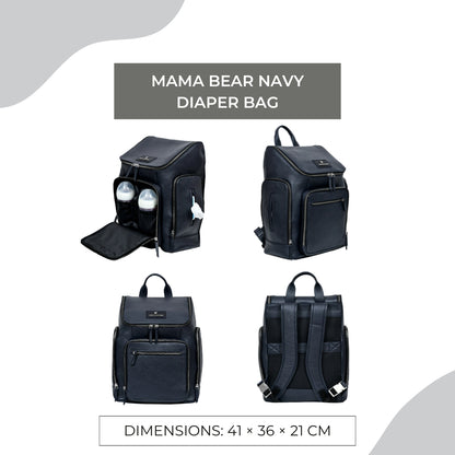 Mama Bear Navy Diaper Bag