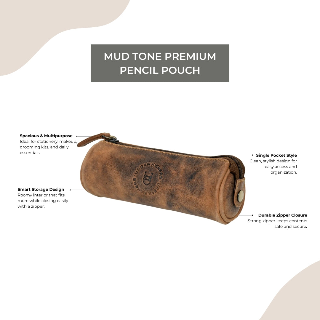 Mud Tone  Premium Pencil  Pouch
