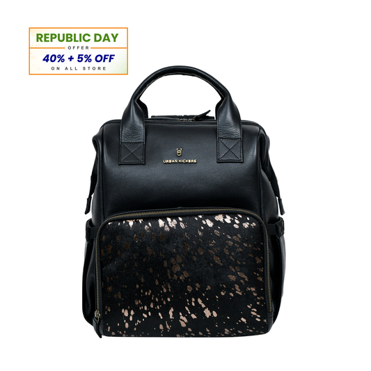 Little Lama Black Diaper Bag