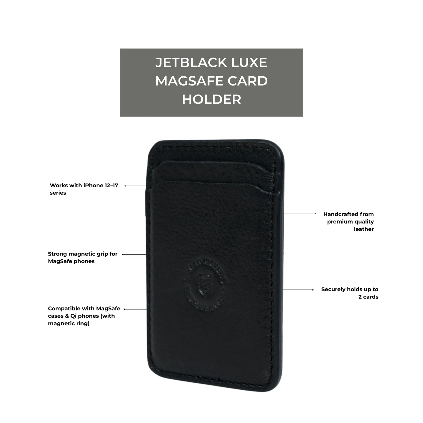 Jetblack Luxe MagSafe Card Holder