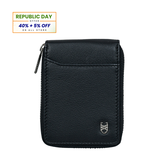 Jet Black Nappa Card Wallet