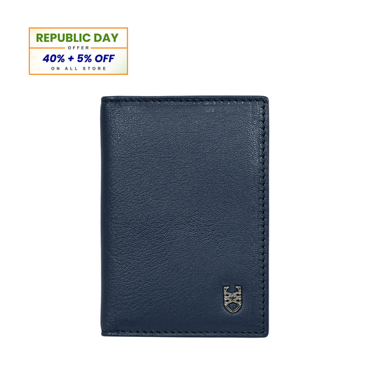 Midnight Blue Slim Leather Wallet