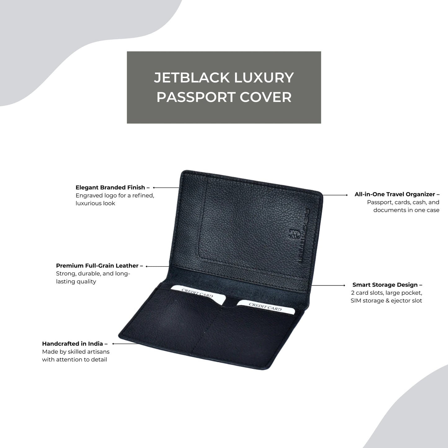 JetBlack Luxury Passport Cover