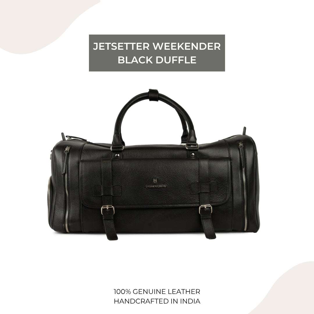 Jetsetter Weekender Black Duffle