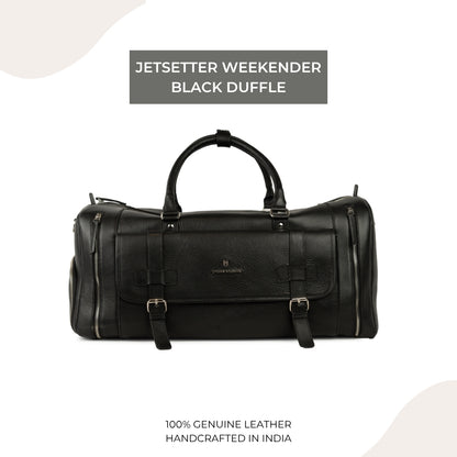 Jetsetter Weekender Black Duffle