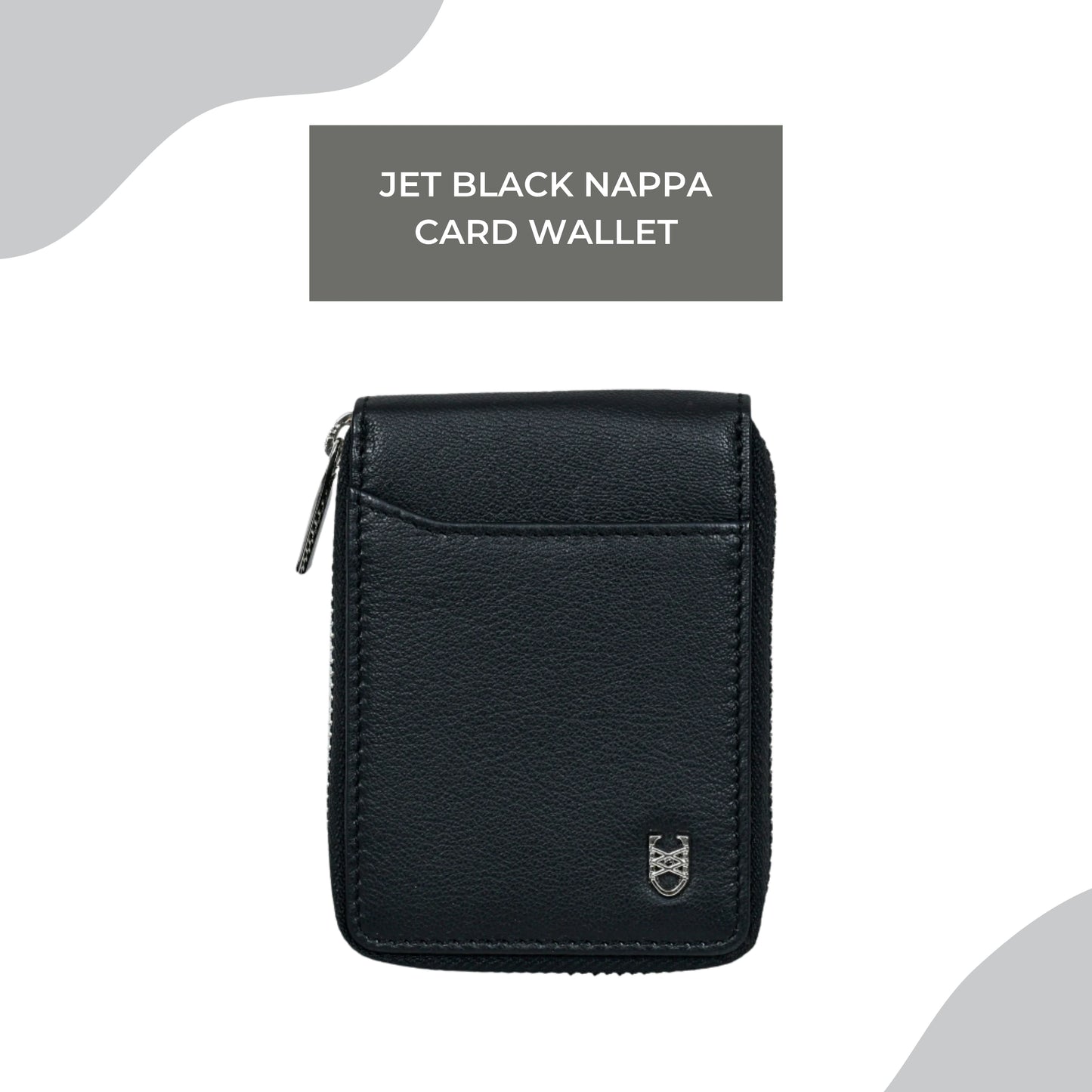 Jet Black Nappa Card Wallet