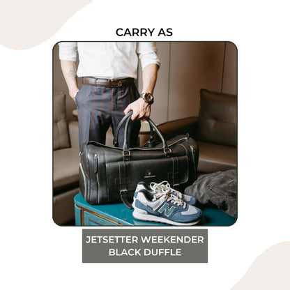 Jetsetter Weekender Black Duffle