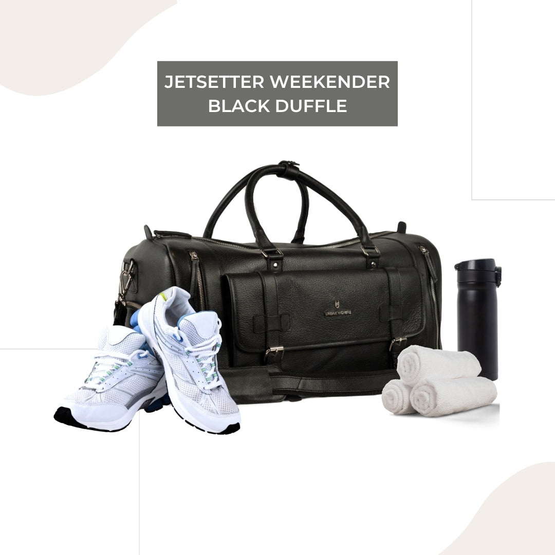 Jetsetter Weekender Black Duffle