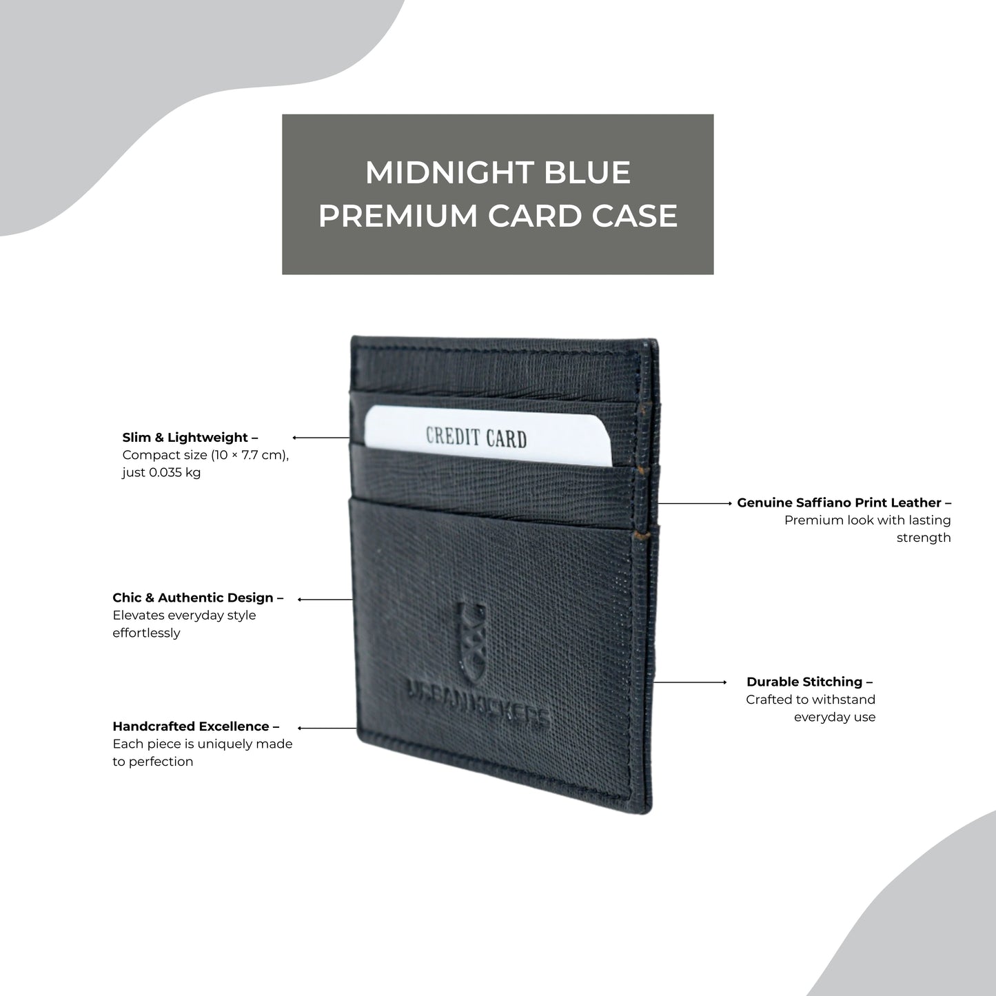 Midnight Blue Premium Card Case
