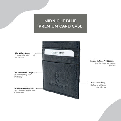 Midnight Blue Premium Card Case