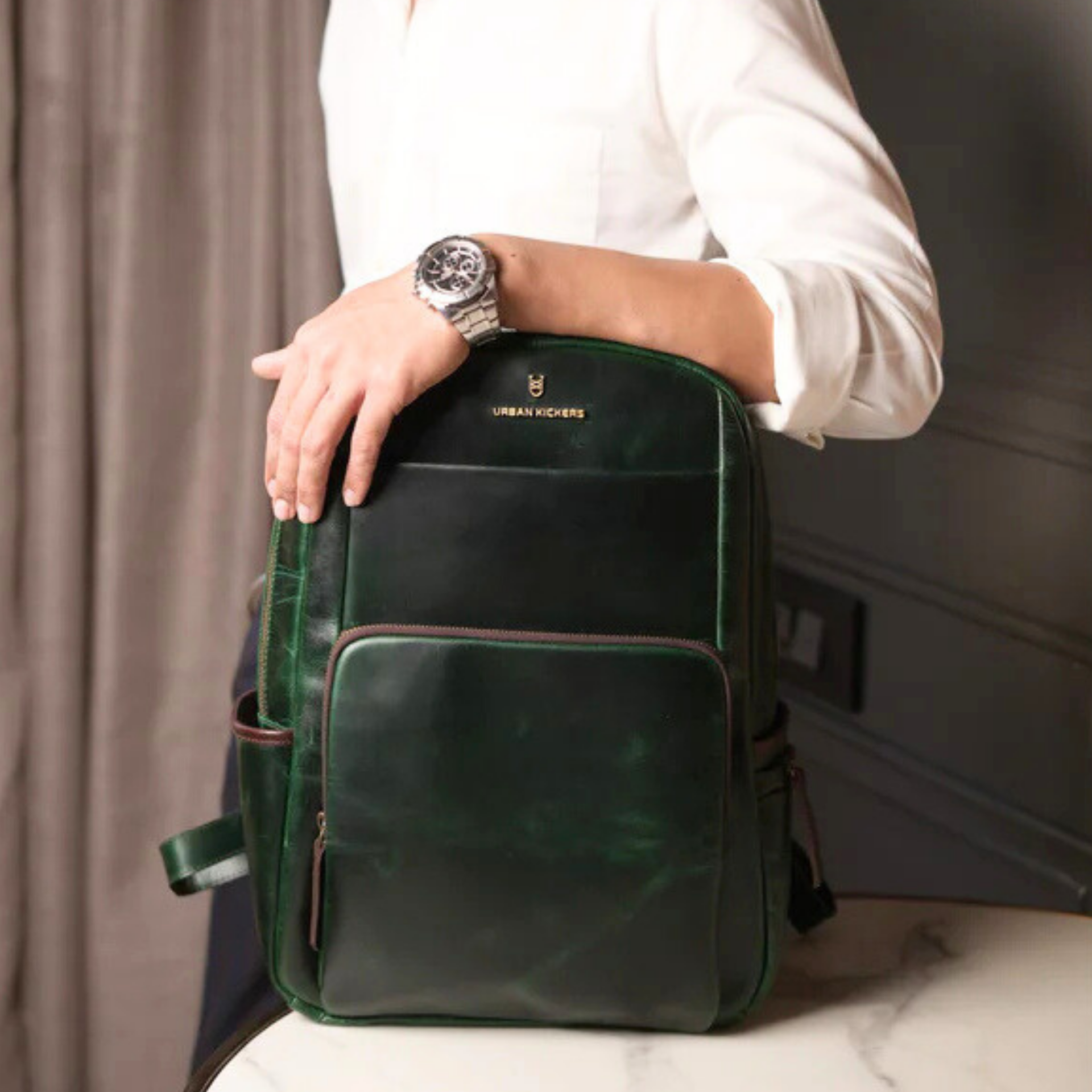 Metropolitan Voyager Greenish-Brown Backpack – Urban Kickers