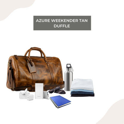 Azure Weekender Tan Duffle