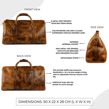Azure Weekender Tan Duffle