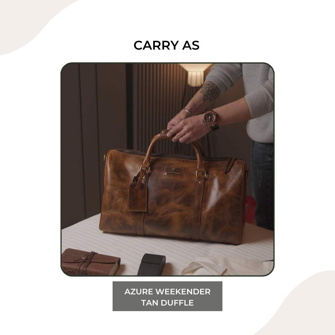 Azure Weekender Tan Duffle