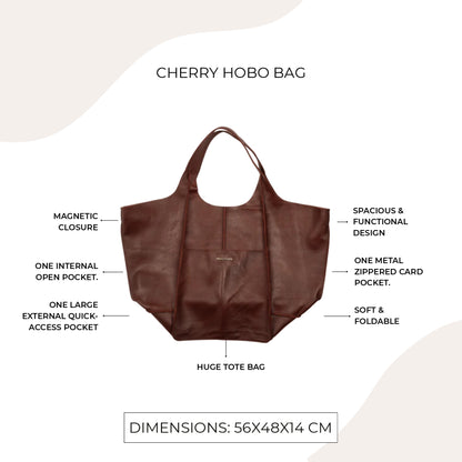 All-Day Elegance Cherry Hobo bag