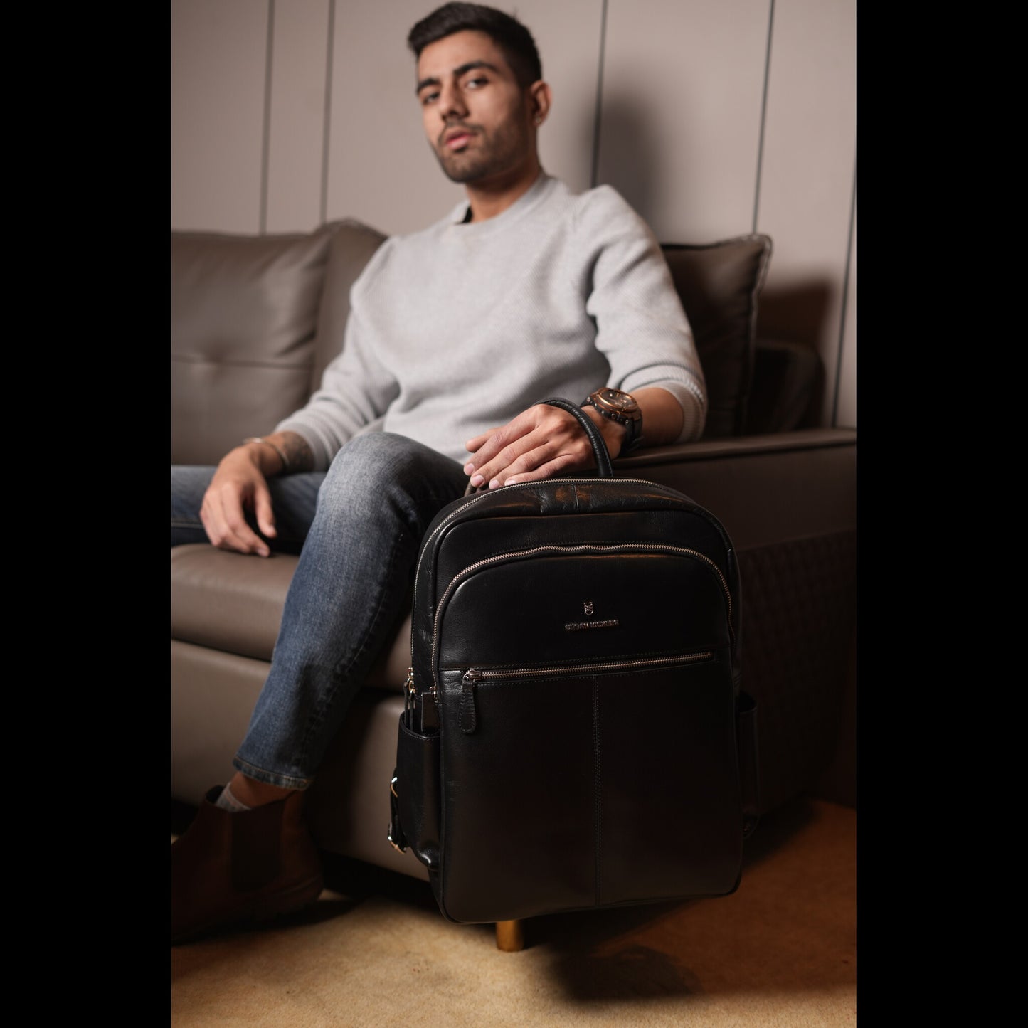 Trekker Black Backpack