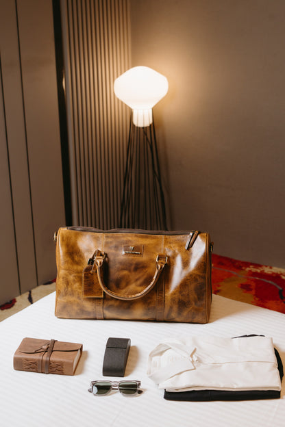Azure Weekender Tan Duffle