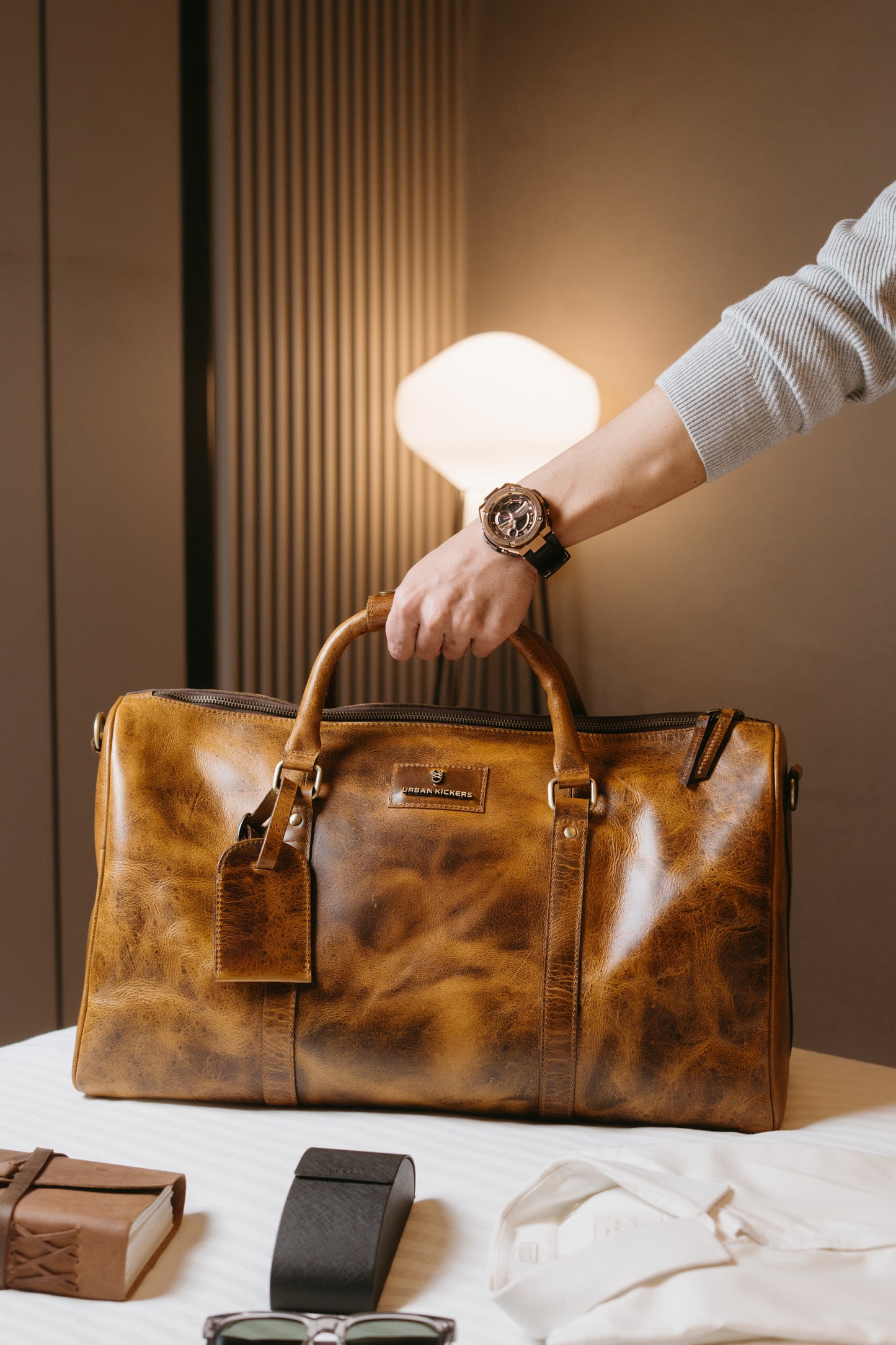 Azure Weekender Tan Duffle