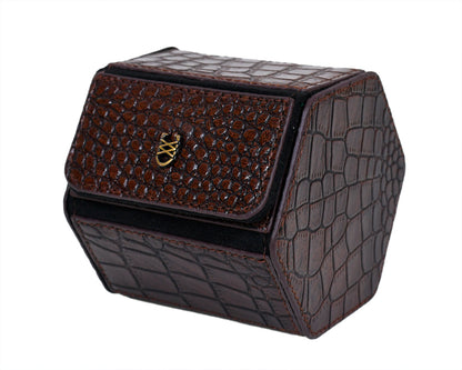 CognacCroco Luxury Watch Case