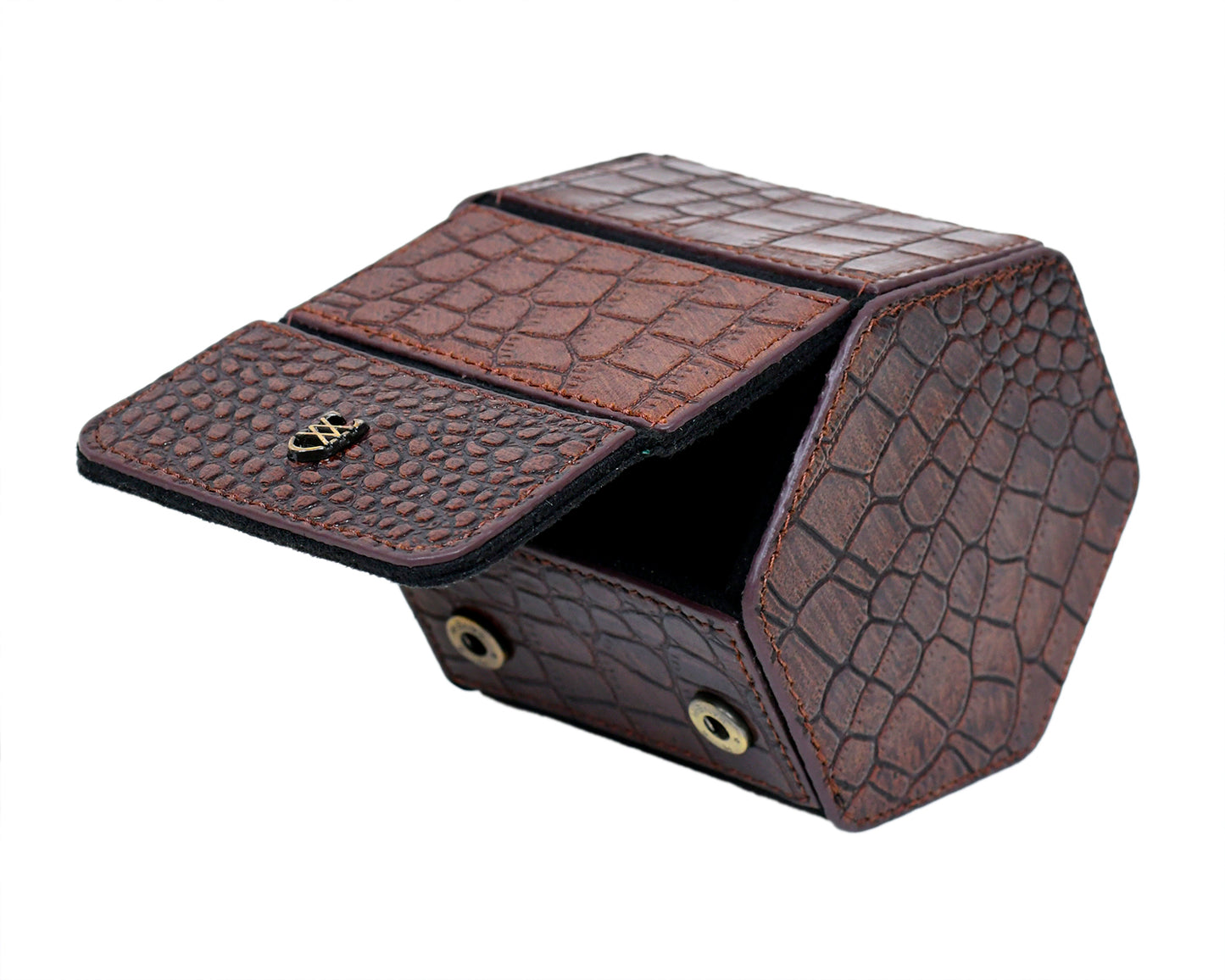 CognacCroco Luxury Watch Case