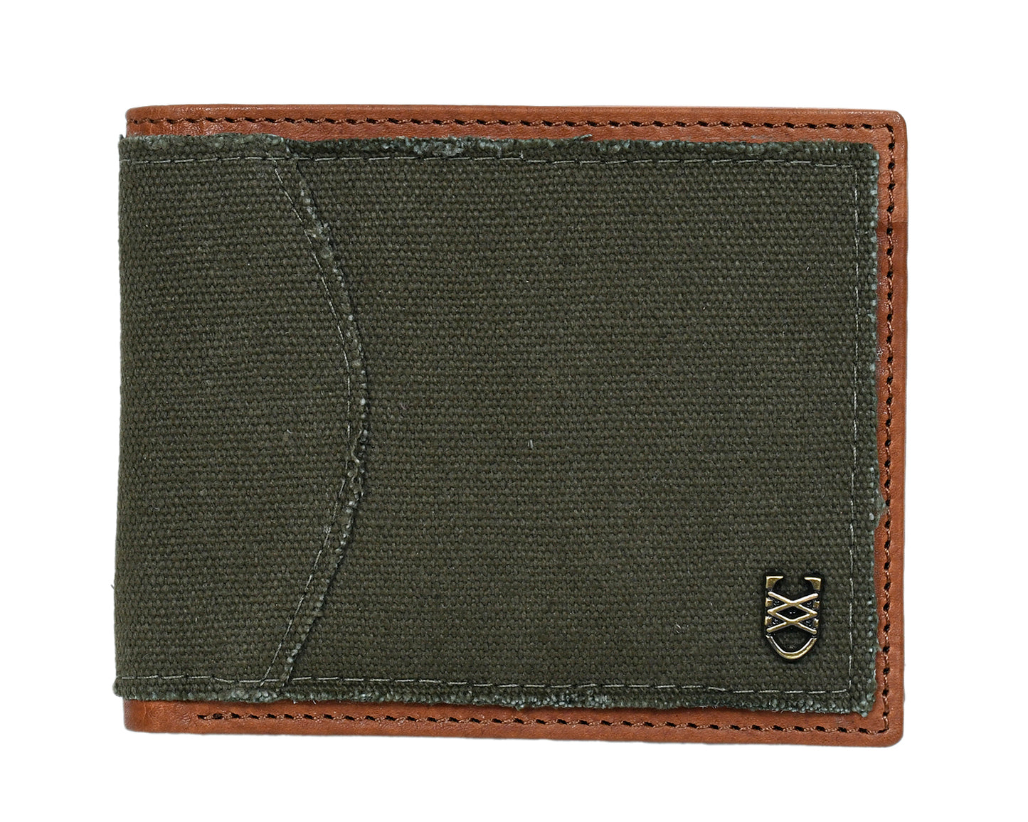 ForestTan Canvas Leather Wallet