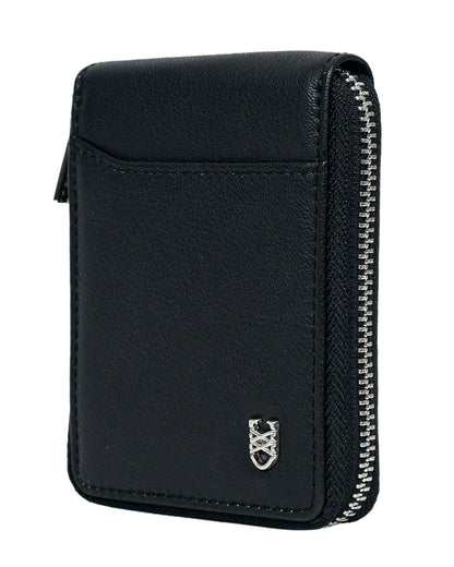 Jet Black Nappa Card Wallet