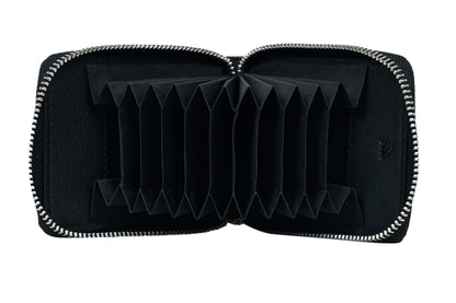 Jet Black Nappa Card Wallet
