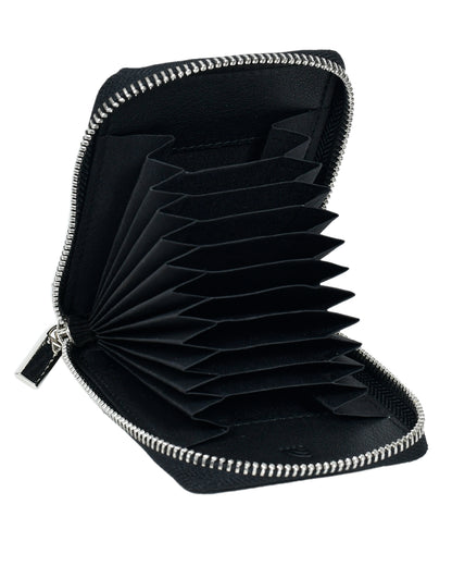 Jet Black Nappa Card Wallet