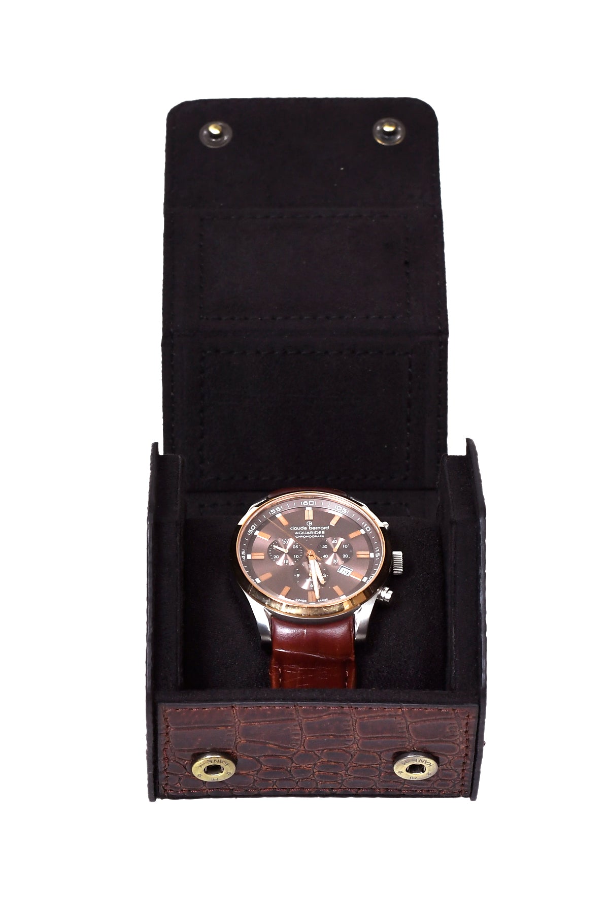 CognacCroco Luxury Watch Case