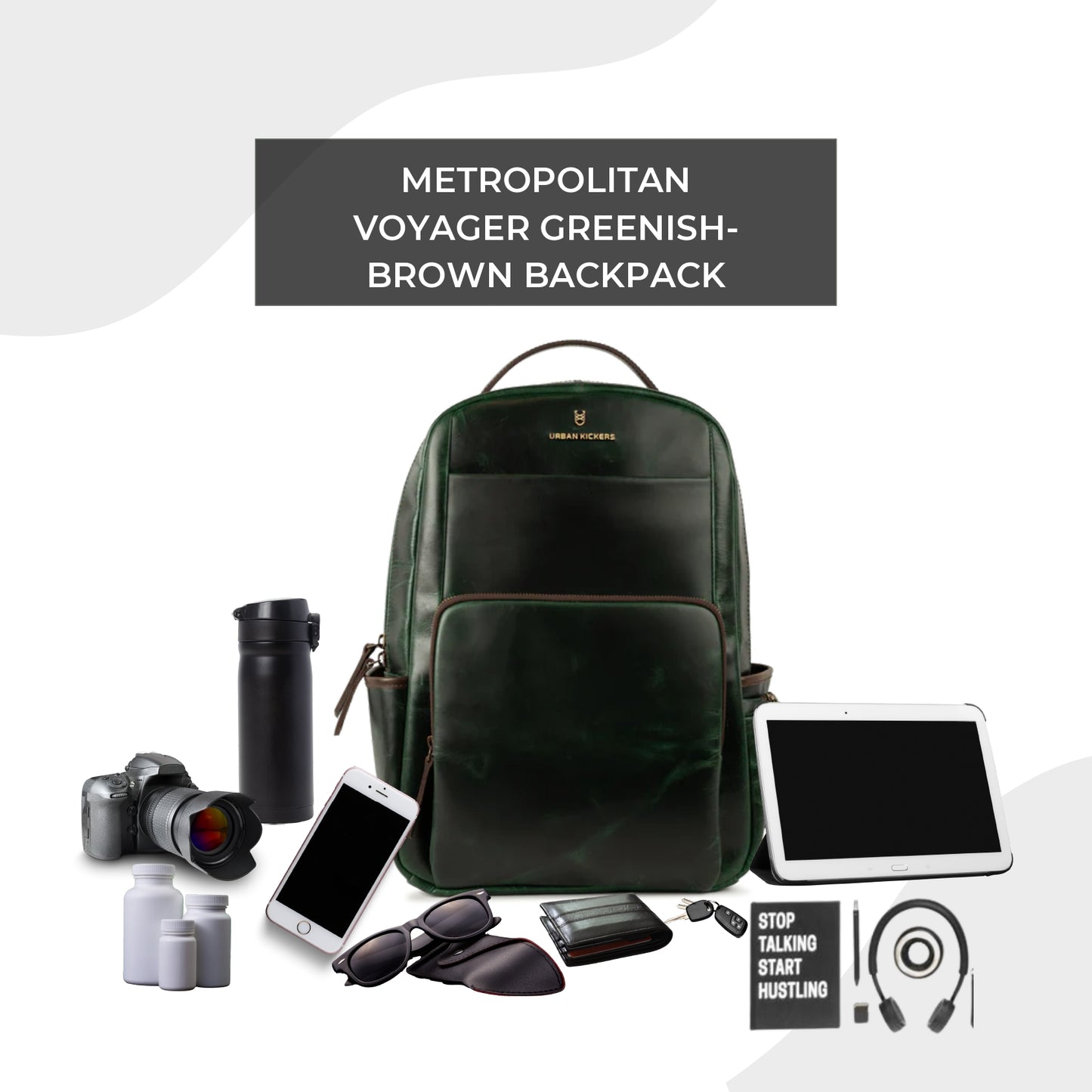 Metropolitan Voyager Greenish-Brown Backpack
