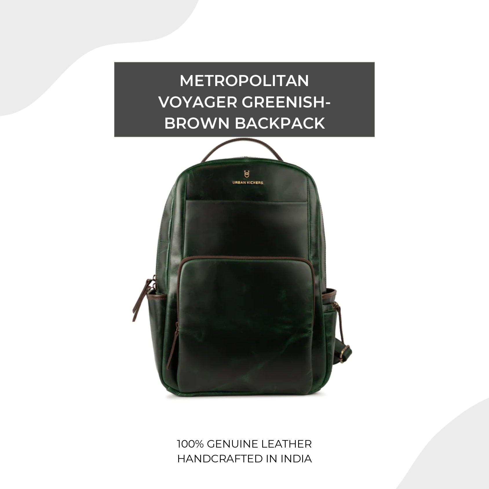 Metropolitan Voyager Greenish-Brown Backpack – Urban Kickers