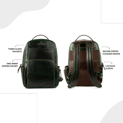Metropolitan Voyager Greenish-Brown Backpack